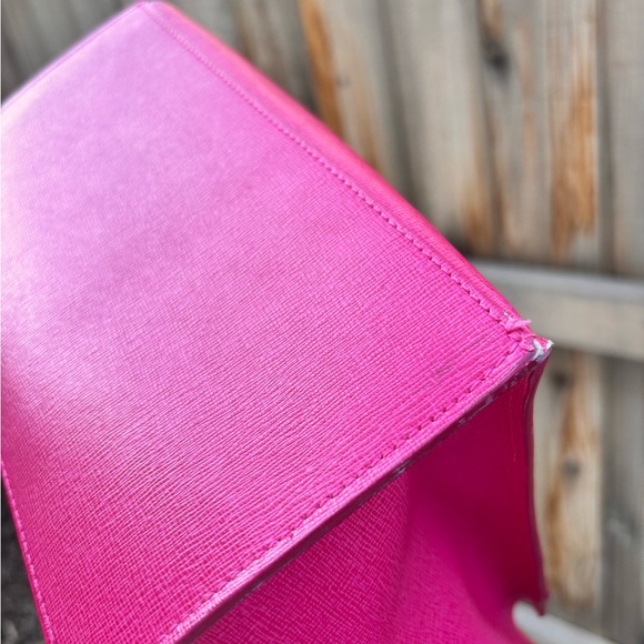 FURLA Hot Pink Sally Asymmetrical Medium Size Tote Bag - Picture 10 of 16